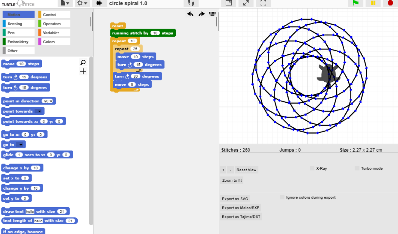 Creating Circle Spirals