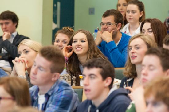 CS Students in a lecture hall in Maynooth University
