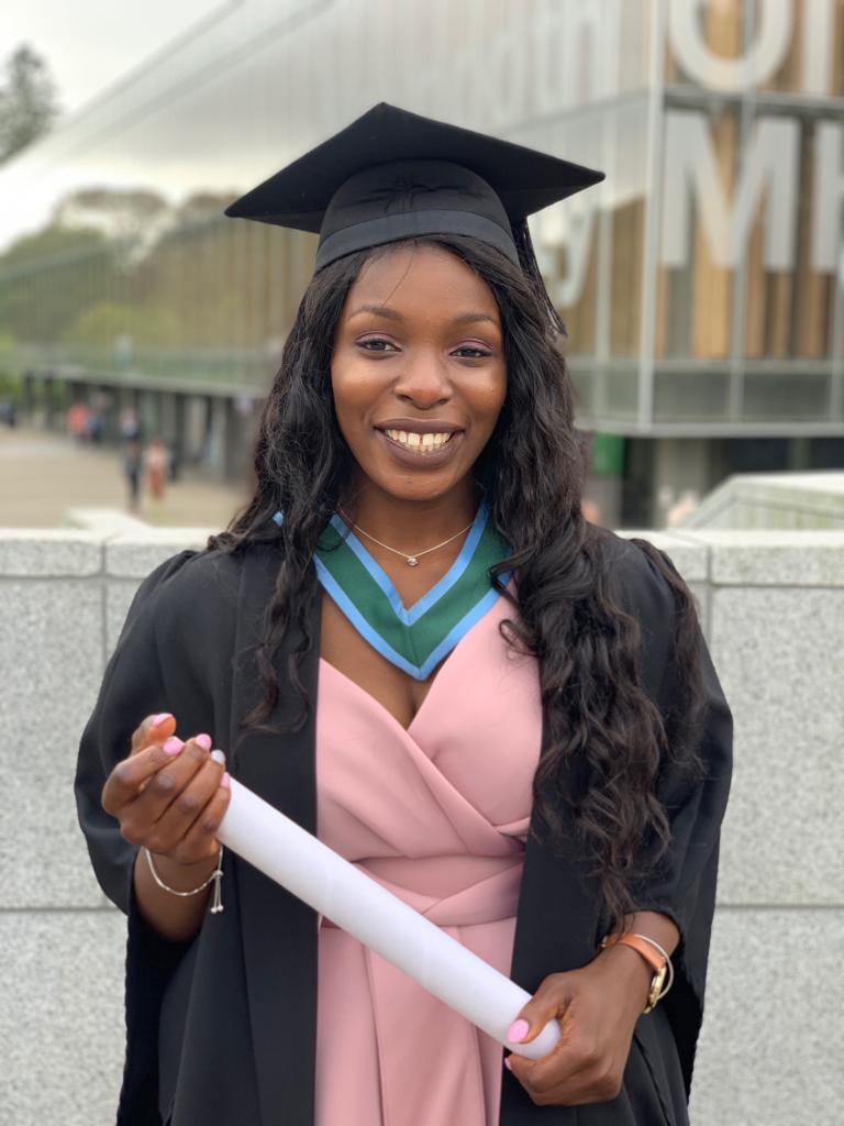 Tosin Salimon on her graduation day from Maynooth University